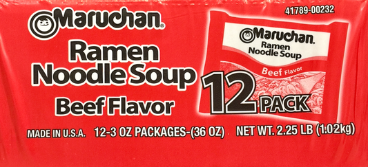 마루찬 Maruchan 쇠고기맛 라면 85g 12ct (1.02kg)