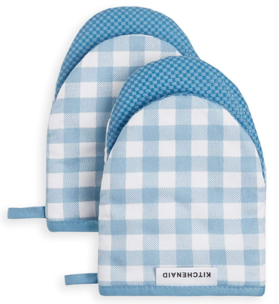 키친에이드 KitchenAid 260°C 내열 순면 오븐 장갑 Gingham 8 x 5.5" 2ct *7가지 색상*