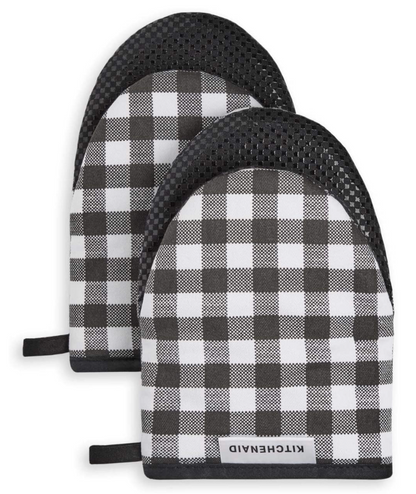 키친에이드 KitchenAid 260°C 내열 순면 오븐 장갑 Gingham 8 x 5.5" 2ct *7가지 색상*
