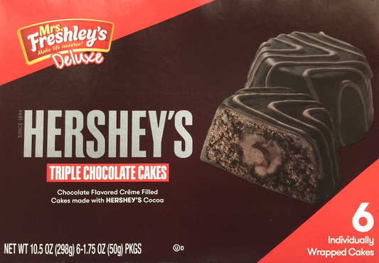 미세스후레시리 Mrs. Freshley's 허쉬 트리플 초콜렛 케이크 6pc 2팩 (536g)