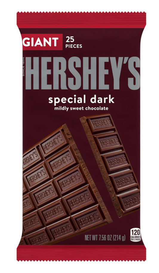 허쉬 Hershey's 마일드리 스위트 스페셜 다크 초콜렛바 214g 2개 (428g)