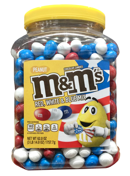 마스 Mars M&M's 땅콩 엠앤엠 레드화이트블루 캐니스터 1.75kg *5~7월 한정판*