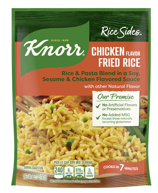 크노르 Knorr 치킨 후라이드 라이스 (볶음밥) 라이스 사이드 161g 6팩 (g966)