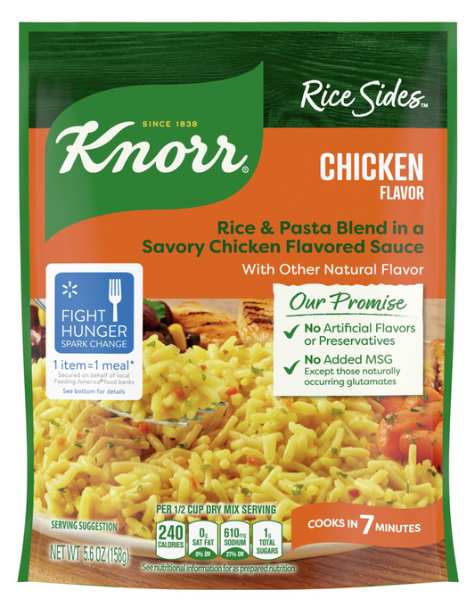 크노르 Knorr 치킨 라이스 사이드 158g 6팩 (948g)