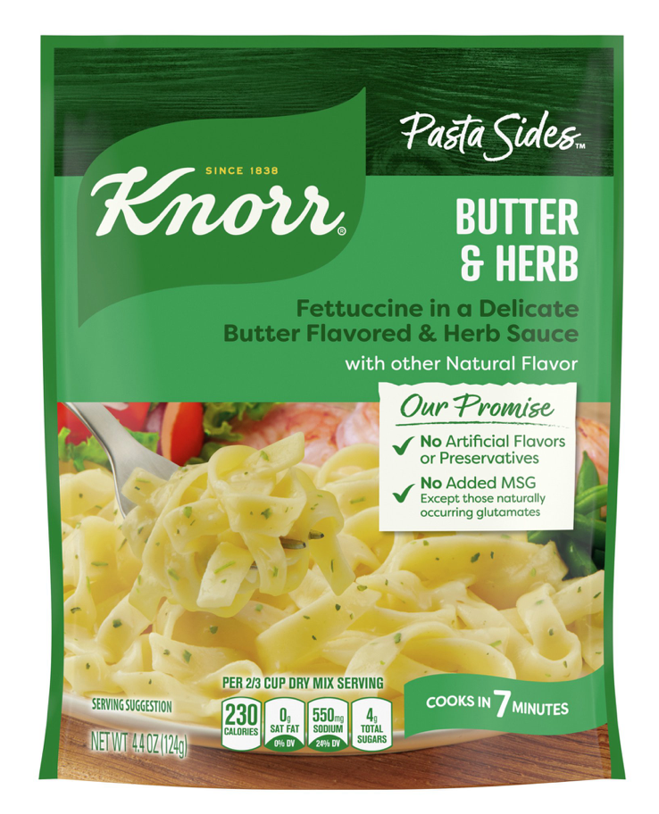 크노르 Knorr 버터 & 허브 파스타 사이드 124g