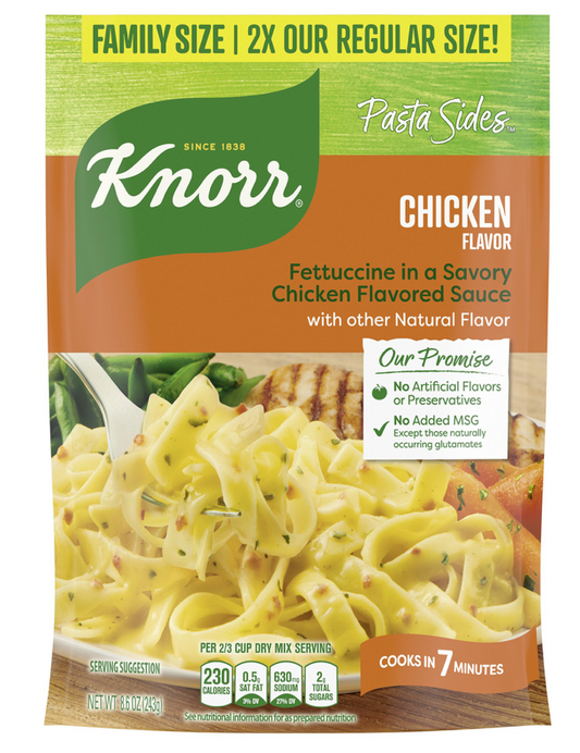 크노르 Knorr 치킨 & 브로콜리 파스타 사이드 243g 6팩 (1.5kg)