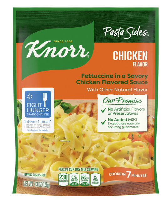크노르 Knorr 치킨 & 브로콜리 파스타 사이드 121g 6팩 (726g)