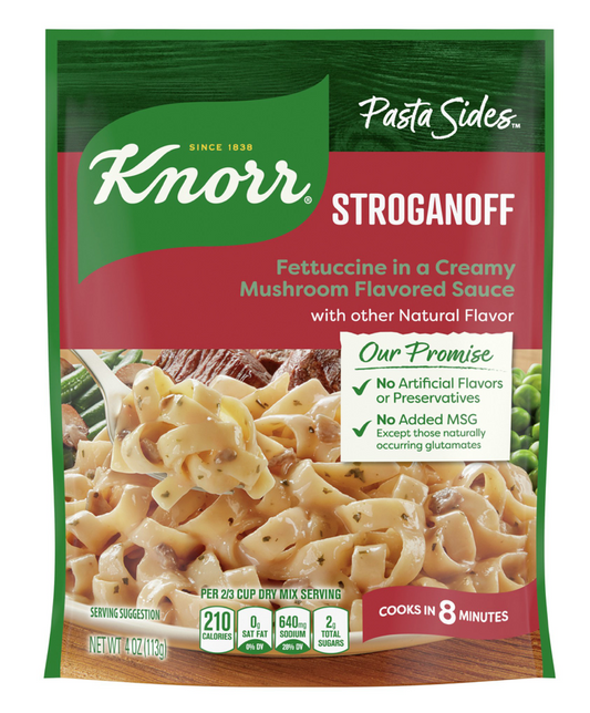 크노르 Knorr 스트로가노프 파스타 사이드 124g 6팩 (744g)