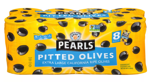 펄즈 Pearls Non-GMO 엑스트라 라지 캘리포니아 블랙 올리브 170g 8ct (1.36kg)