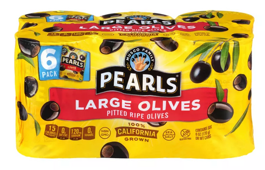 펄즈 Pearls Non-GMO 라지 캘리포니아 올리브 170g 6ct (1.02kg)