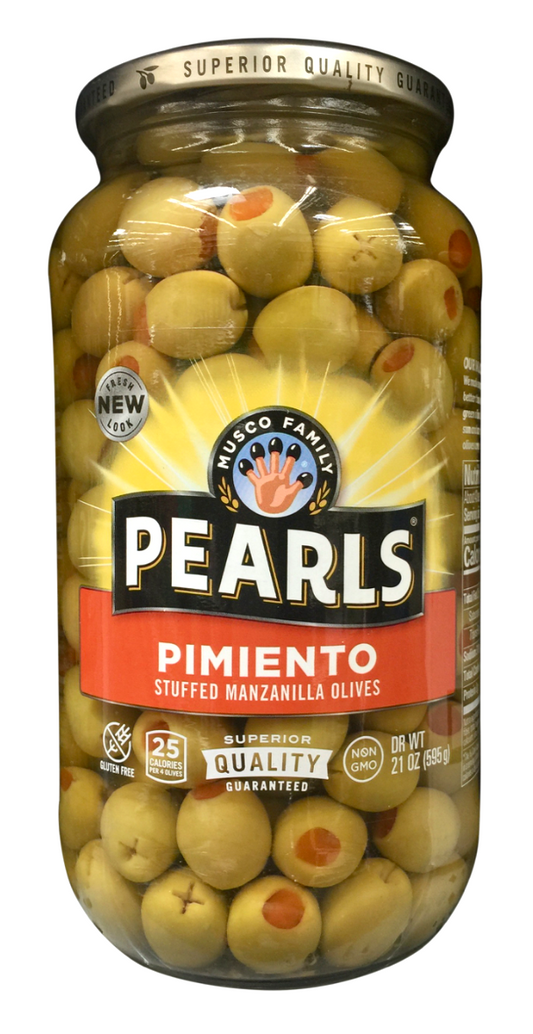 펄즈 Pearls Non-GMO 스패니시 피망 그린 올리브 595g