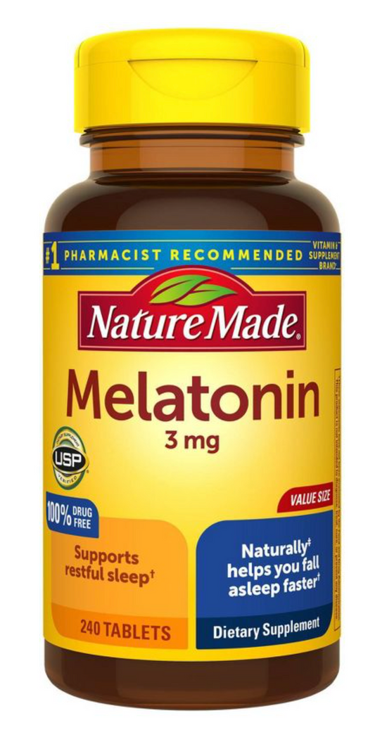 네이처메이드 Nature Made 약물-프리 멜라토닌 3mg 수면유도 240정