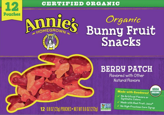 애니스 Annie's 유기농/Non-GMO 글루텐/방부제/젤라틴-프리 베리 구미 23g 12ct (272g)