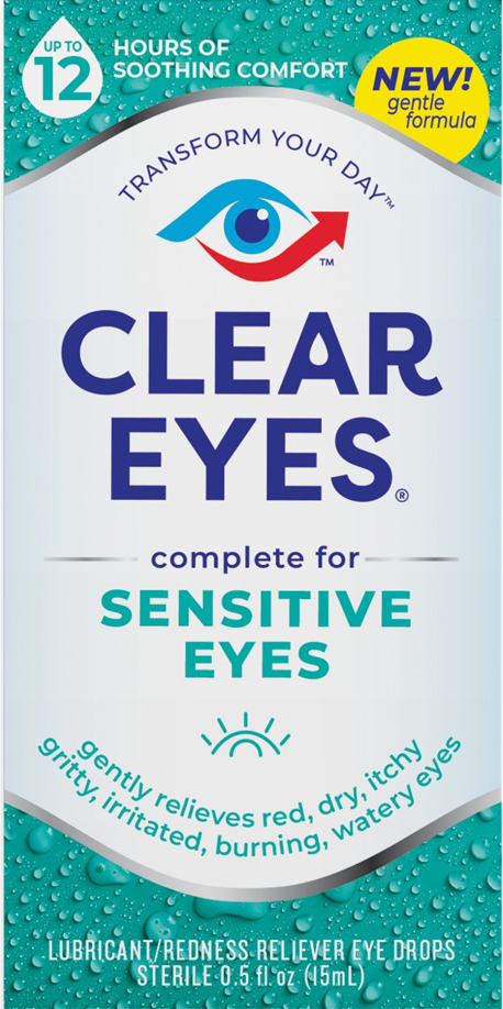 클리어아이즈 Clear Eyes 컴플릿 센시티브 아이즈 (민감한눈) 점안액 15ml 2개 (30ml)