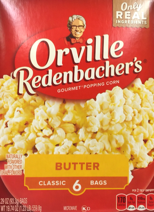 오빌 Orville Redenbacher's Non-GMO 전자렌지 버터 팝콘 6팩 (559g)