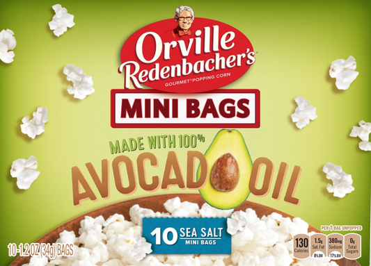 오빌 Orville Redenbacher's 미니백 100% 아보카도오일 전자렌지 버터 팝콘 10팩 (340g) *130칼로리*