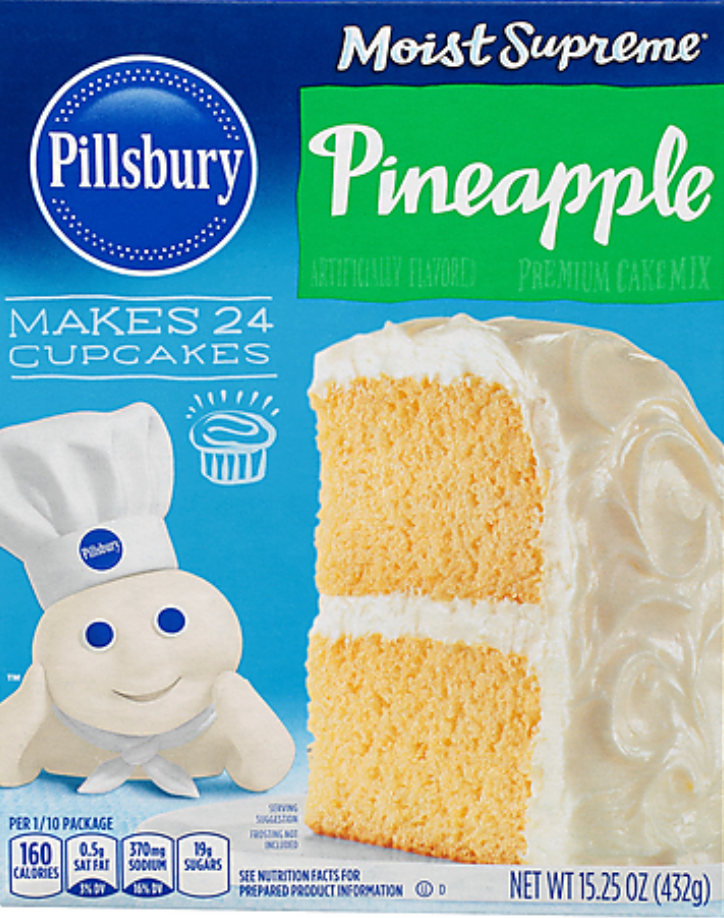 필즈베리 Pillsbury 파인애플 케이크 & 컵케이크 믹스 432g