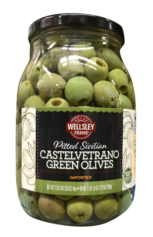 웰슬리팜 Wellsley Farms GMO-프리 시칠리안 카스텔베트라노 그린 올리브 1kg