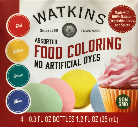 왓킨스 Watkins Non-GMO 천연 푸드 컬러링 (식용색소) 액상 4색 35ml