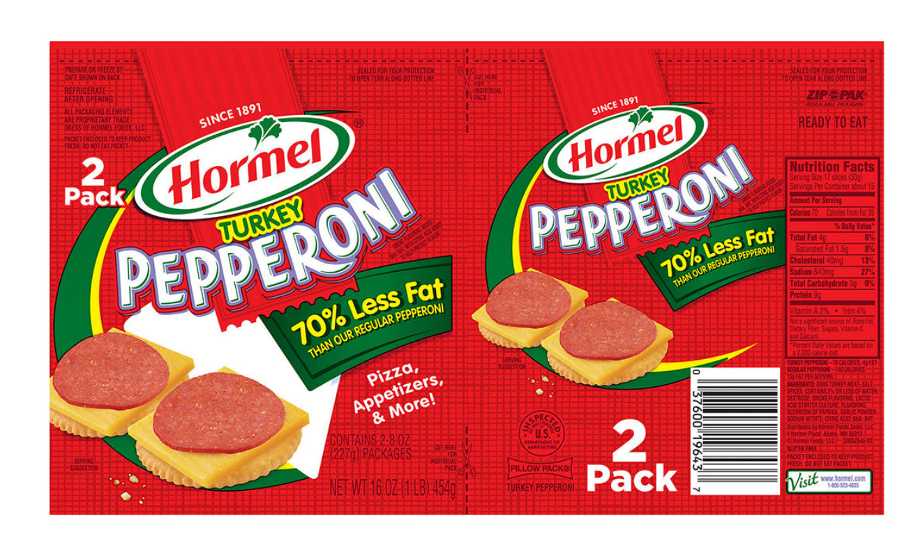 호멜 Hormel 70% 저지방 터키 (칠면조) 페퍼로니 슬라이스 908g