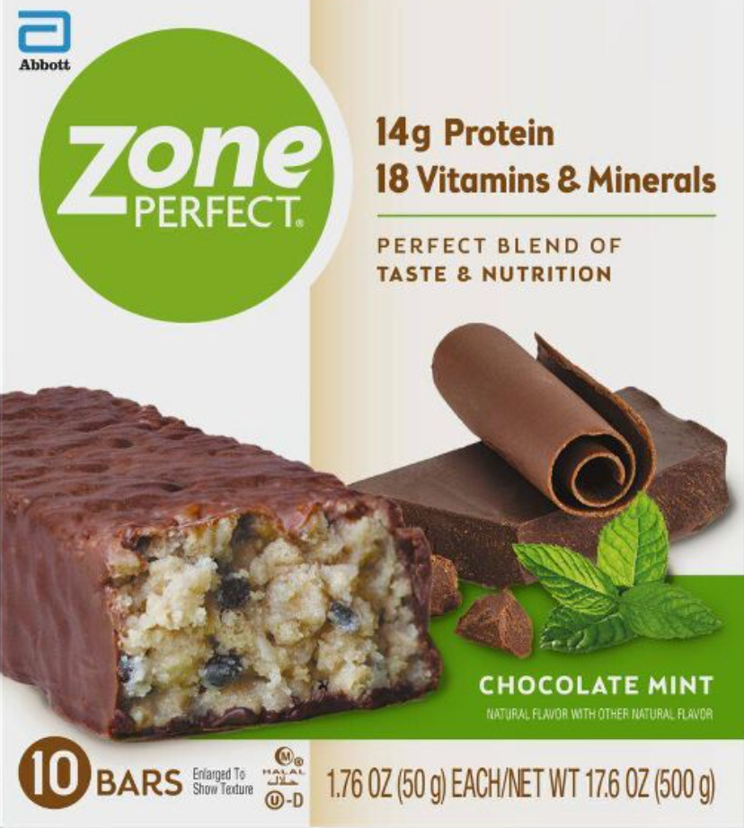 애보트 Abbott 존퍼펙트 초콜렛 민트 단백질바 10ct (500g)