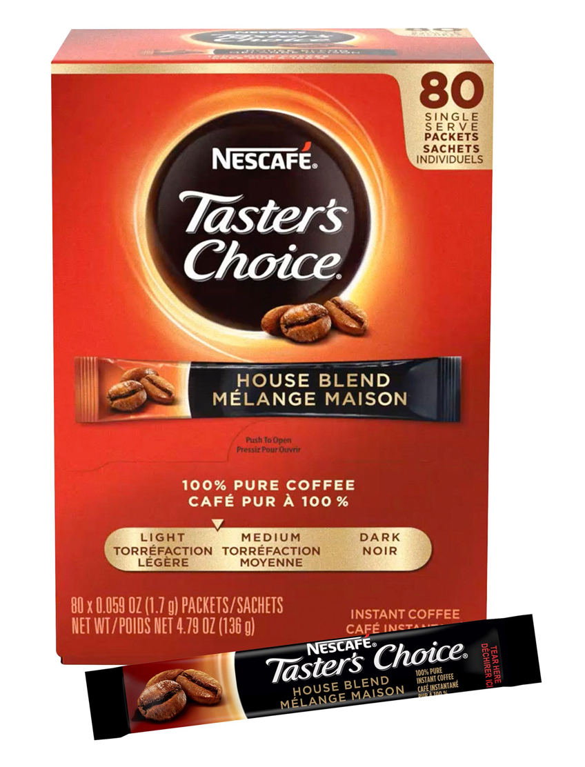 네스카페 Nescafe 테이스터스초이스 하우스 블렌드 인스턴트 커피 싱글서브 80ct