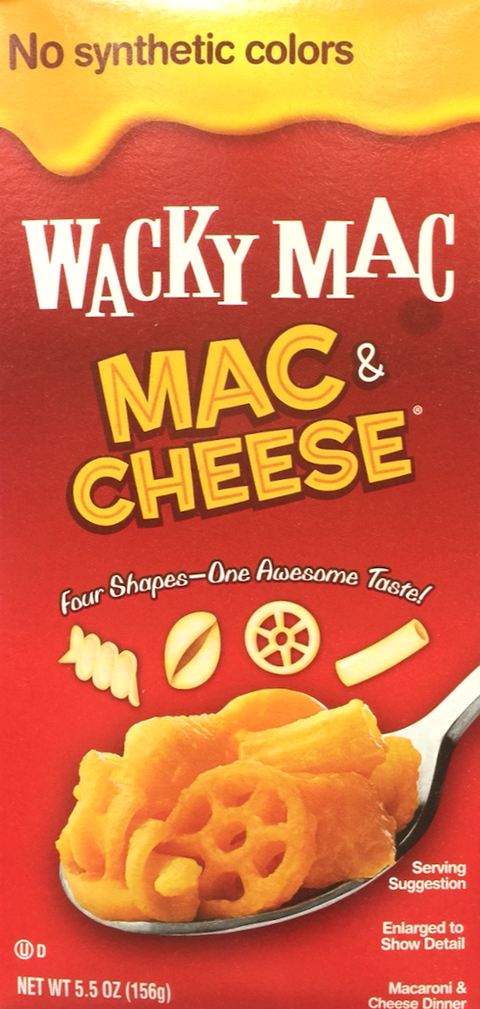 웩키맥 Wacky Mac 맥앤치즈 156g 6ct (936g)