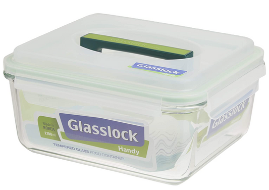 글래스락 Glasslock BPA-프리 밀폐 유리용기 사각 2.7L