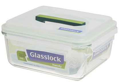 글래스락 Glasslock BPA-프리 밀폐 유리용기 사각 2.7L