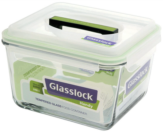 글래스락 Glasslock BPA-프리 밀폐 유리용기 사각 3.7L