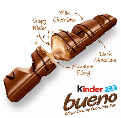 [풀사이즈팩] 킨더부에노 Kinder Bueno 헤이즐넛크림 웨하스 바 10ct (420g)