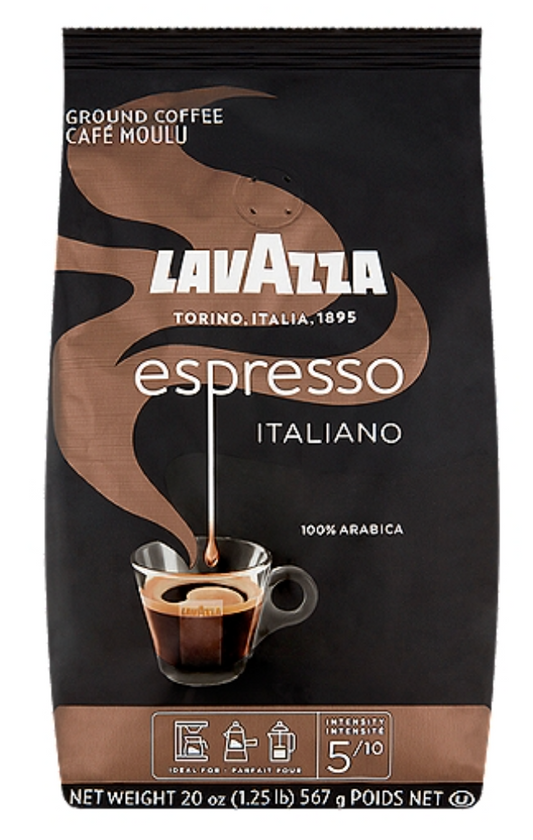 라바짜 Lavazza GMO-프리 에스프레소 이탈리안 로스트 분쇄 커피 567g