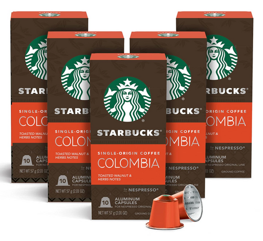 스타벅스 Starbucks 콜럼비아 싱글오리진 네스프레소 캡슐 50개 (강도 7)