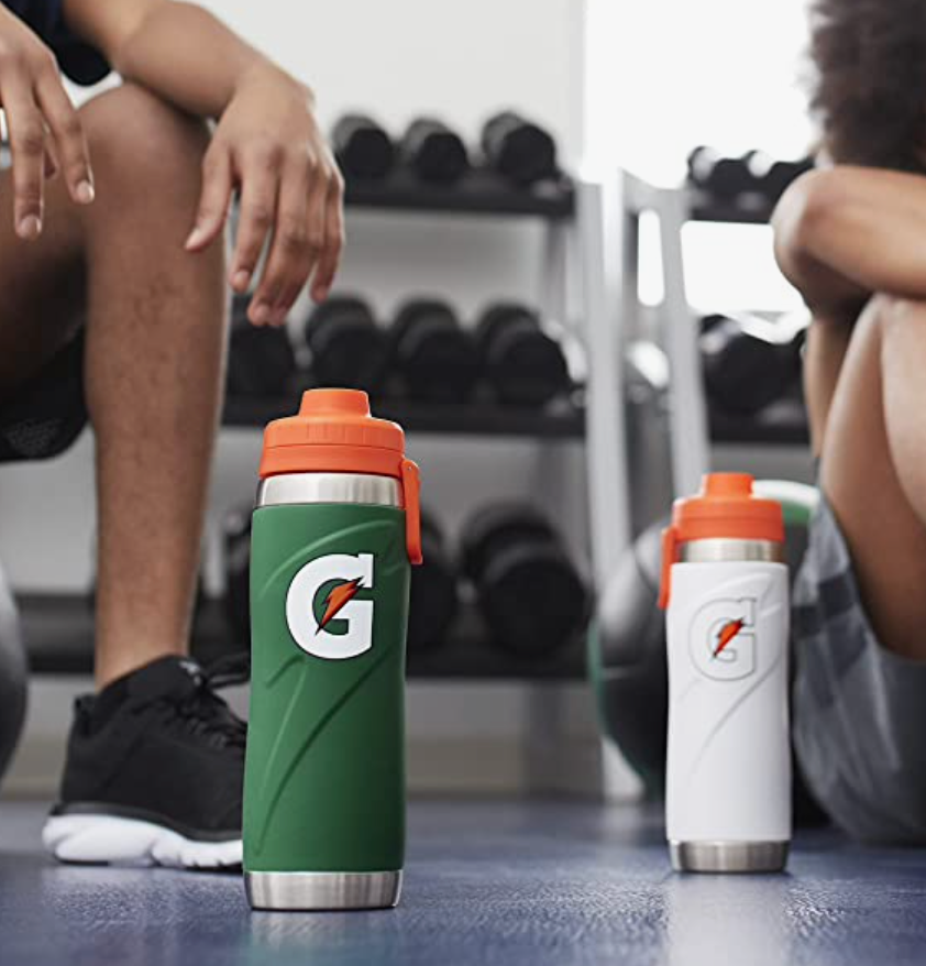 게토레이 Gatorade BPA-프리 이중벽 단열 18/8 스텐레스 스포츠 물병 26 Oz Black *Made in USA*