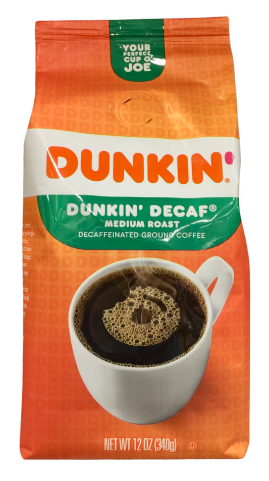 던킨 Dunkin 오리지널 블렌드 미디엄 로스트 디카페인 분쇄 커피 340g