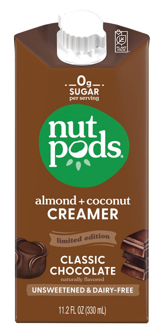 너트포즈 Nut Pods Non-GMO 슈가/글루텐/카라지난-프리 초콜렛 당뇨/케토 크리머 330ml 3ct (990ml)