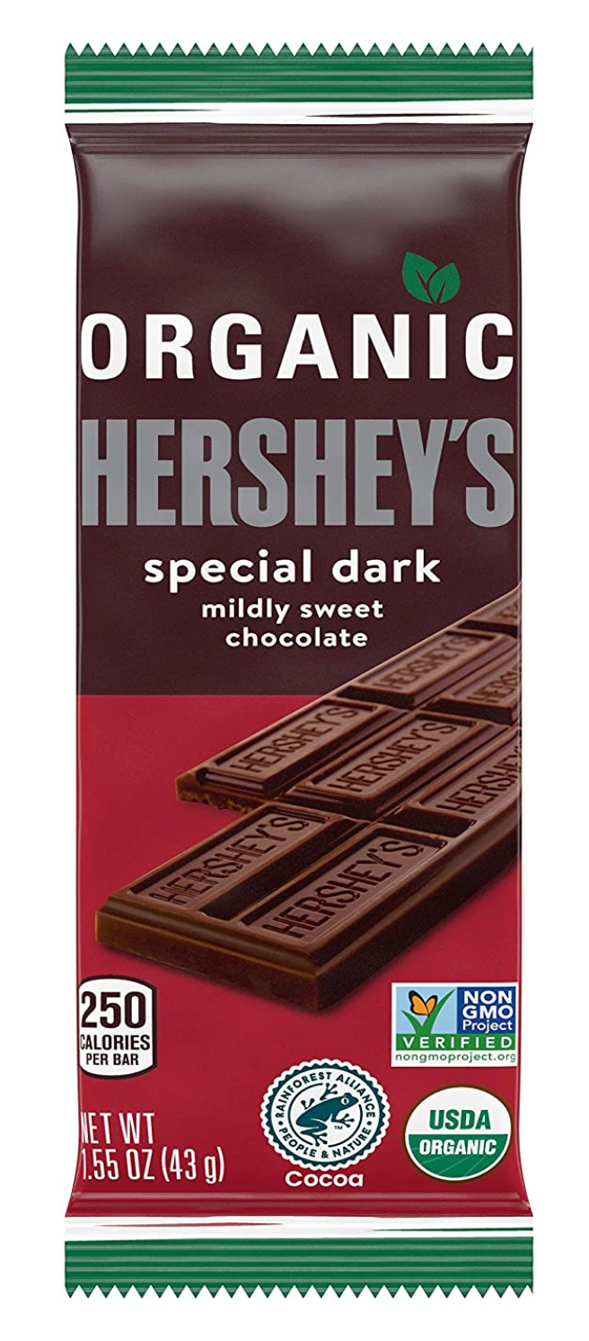 [풀사이즈팩] 허쉬 Hershey's 유기농/Non-GMO 솔트/콜레스테롤-프리 스페셜 다크초콜렛 43g 12ct (527g)