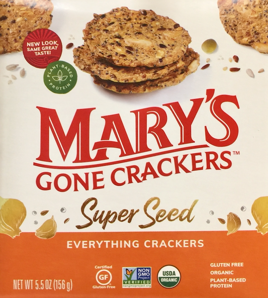 마리스 Mary's 유기농/Non-GMO 글루텐-프리 수퍼시드 에브리씽 크래커 156g 2팩 (312g) *100% 천연원료*