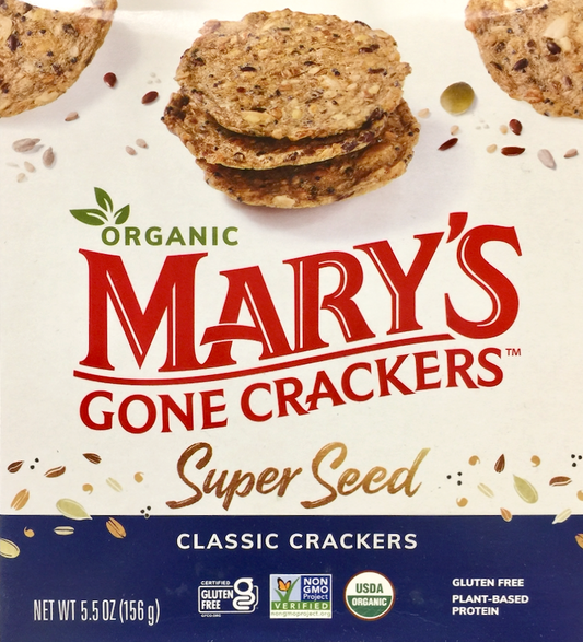 마리스 Mary's 유기농/Non-GMO 글루텐-프리 수퍼시드 클래식 크래커 156g 2팩 (312g) *100% 천연원료*