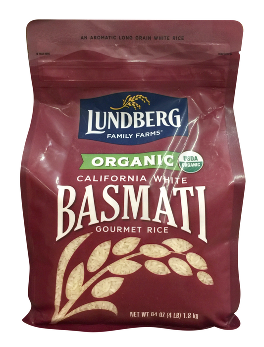 런드버그 Lundberg 유기농/Non-GMO 캘리포니아 화이트 바스마티 장립쌀 1.8kg