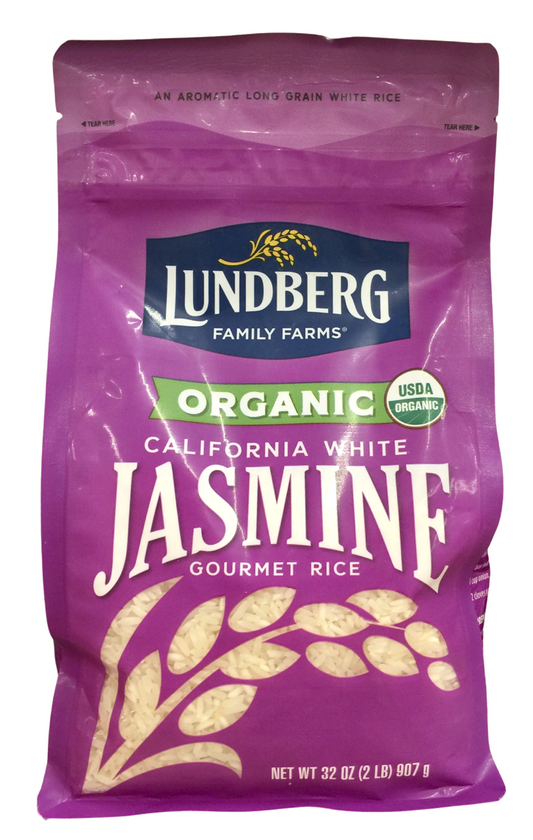런드버그 Lundberg 유기농/Non-GMO 캘리포니아 화이트 자스민 장립쌀 907g