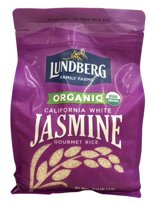 런드버그 Lundberg 유기농/Non-GMO 캘리포니아 화이트 자스민 장립쌀 1.8kg