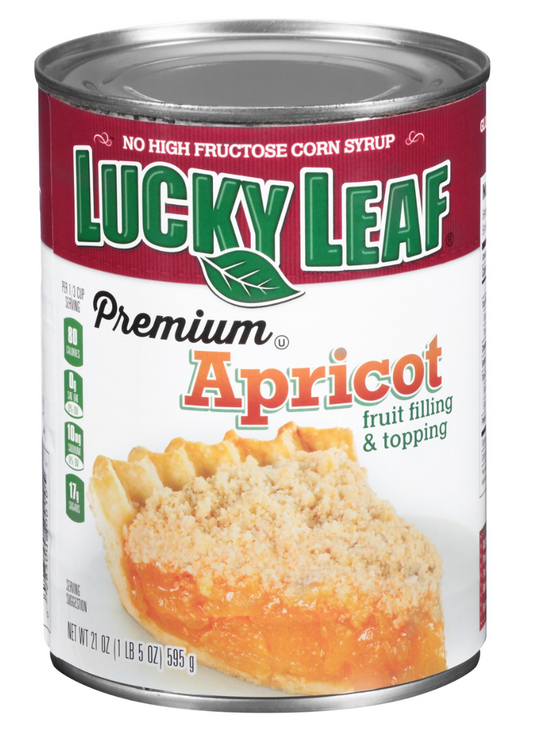 럭키리프 Lucky Leaf Non-GMO 아프리콧 (살구) 파이 필링 & 토핑 595g