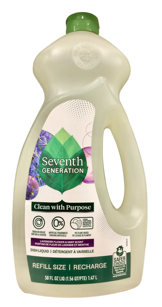 [세이퍼초이스 인증] 세븐스제너레이션 7th Generation 95% 식물성 라벤더&민트 주방세제 1.47L