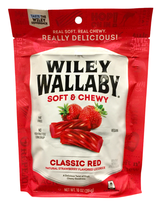 윌리월러비 Wiley Wallaby 클래식 레드 딸기맛 감초 트위스트 284g