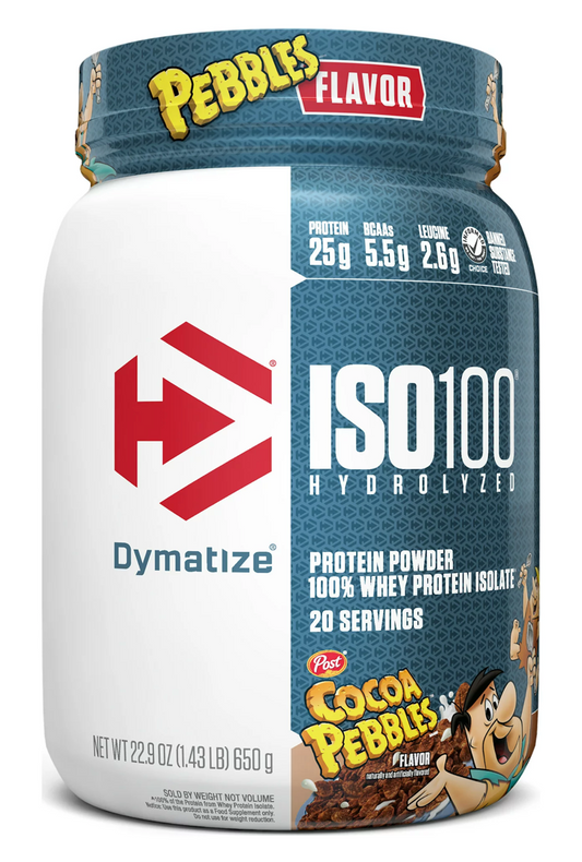 다이마타이즈 Dymatize ISO100 100% 유청단백질 프로틴 파우더 Cocoa Pebbles 650g *단백질 25g*