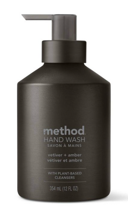 메소드 Method 파라벤/프탈레이트-프리 생분해성 핸드워시 젤 Vetiver + Amber 354ml *알루미늄 펌프*