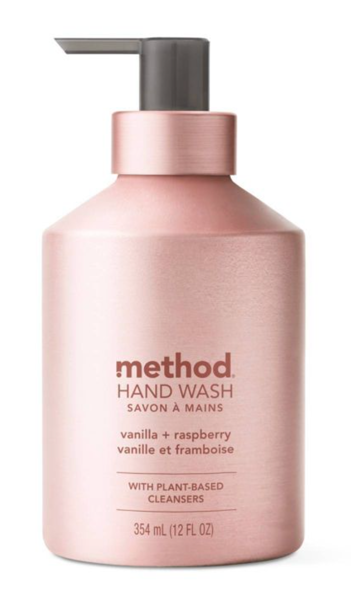 메소드 Method 파라벤/프탈레이트-프리 생분해성 핸드워시 젤 Vanilla + Raspberry 354ml *알루미늄 펌프*