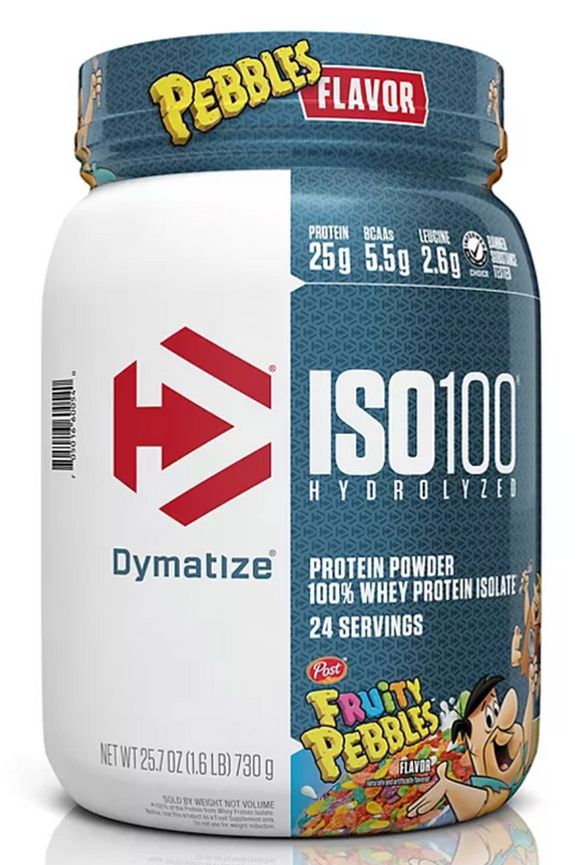 다이마타이즈 Dymatize ISO100 100% 유청단백질 프로틴 파우더 Fruity Pebbles 730g *단백질 25g*