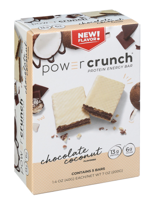 파워크런치 Power Crunch 초콜렛 코코넛 단백질 에너지바 40g 5ct (200g) *단백질 13g*